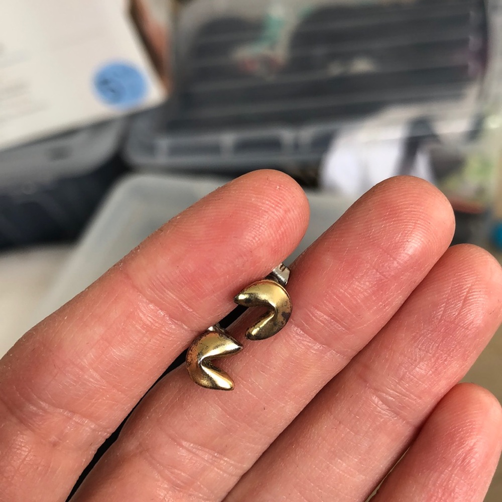 Fortune cookie earrings